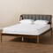 Baxton Studio Helsa Mid-Century Modern Dark Grey Fabric and Walnut Finished Full Size Platform Bed 175-10908-Zoro - alternate 7